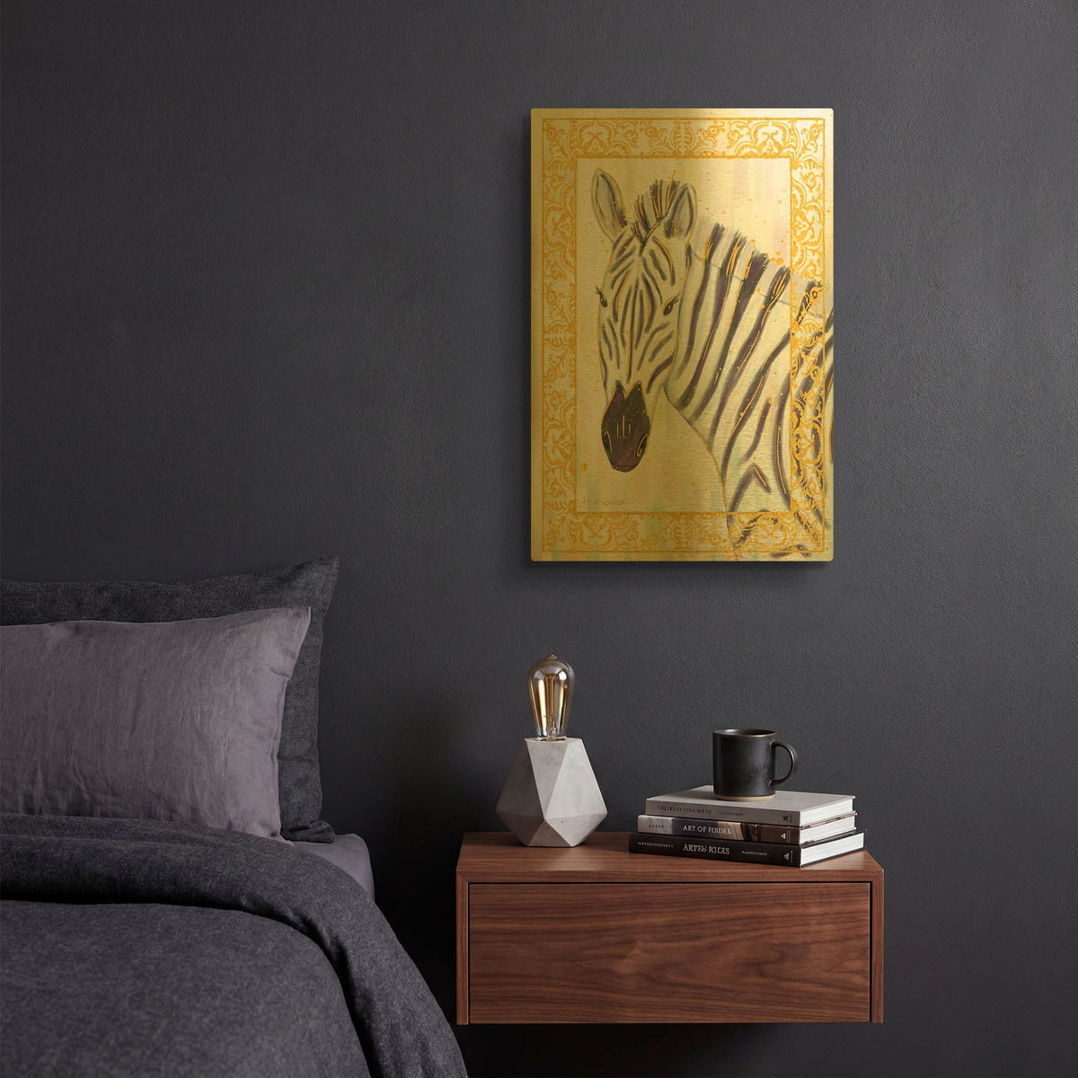 'Gilded Safari 4' By Holli Conger Gold Metal Wall Art