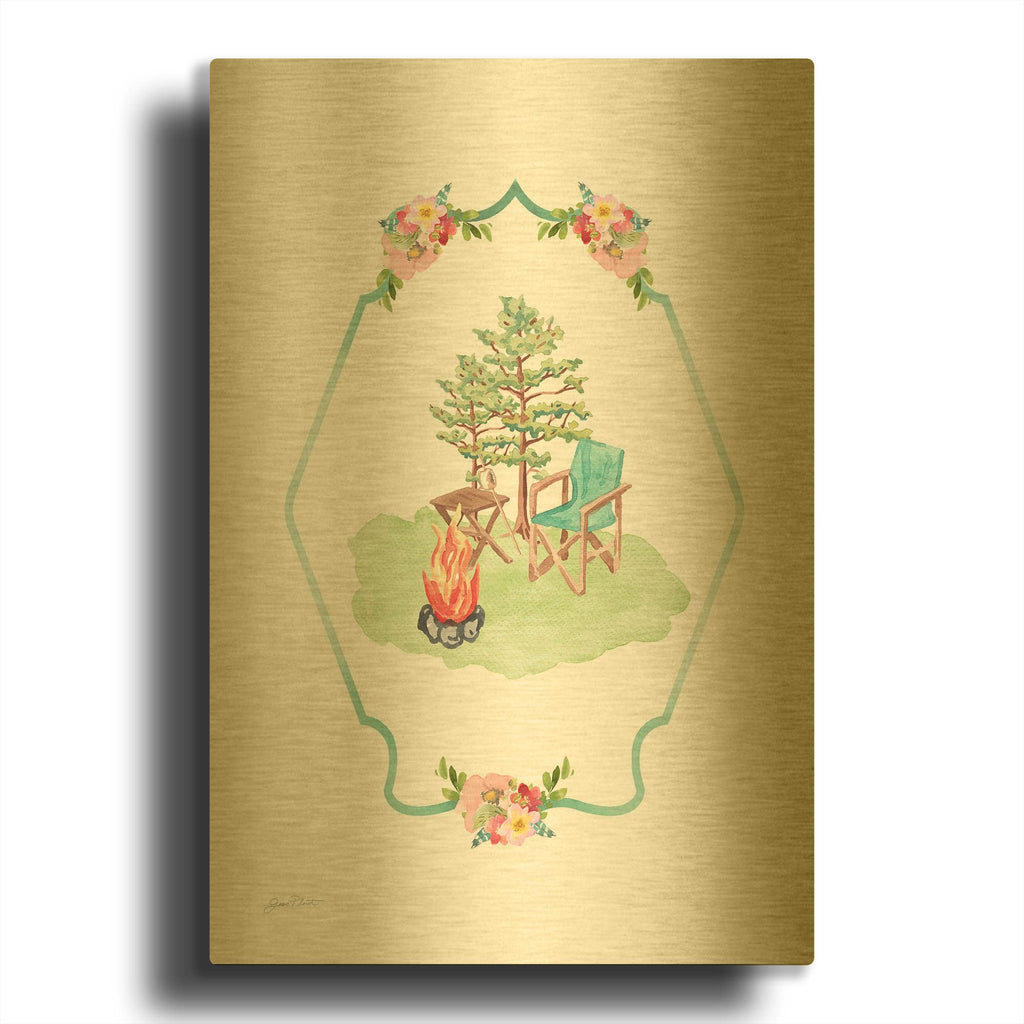 'Adventure Fun C' By Jean Plout Gold Metal Wall Art