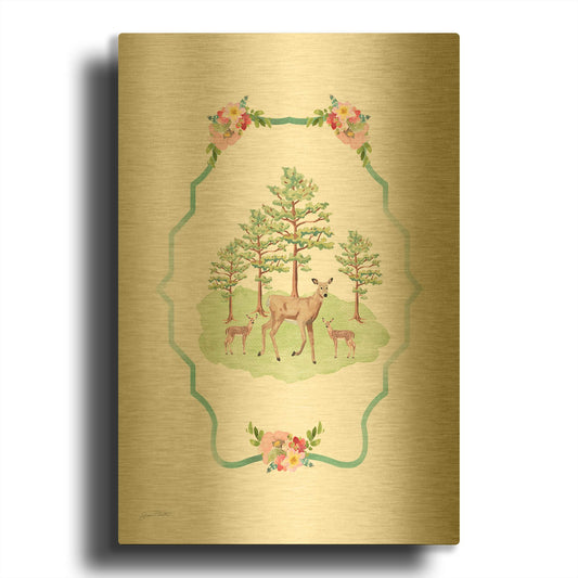 'Adventure Fun D' By Jean Plout Gold Metal Wall Art
