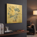 'Beautiful Floral Bouquet C' By Jean Plout Gold Metal Wall Art