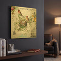 'Birdwatchers Dream 3' By Jean Plout Gold Metal Wall Art