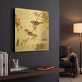 'Birdwatchers Dream 5' By Jean Plout Gold Metal Wall Art