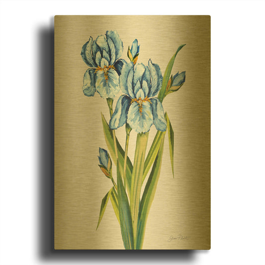 'Botanicals 7' By Jean Plout Gold Metal Wall Art