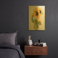 'Botanicals 8' By Jean Plout Gold Metal Wall Art