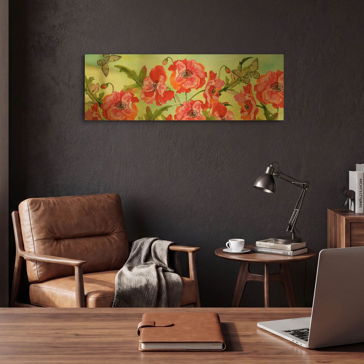 'Bouquet De Fleur' By Jean Plout Gold Metal Wall Art
