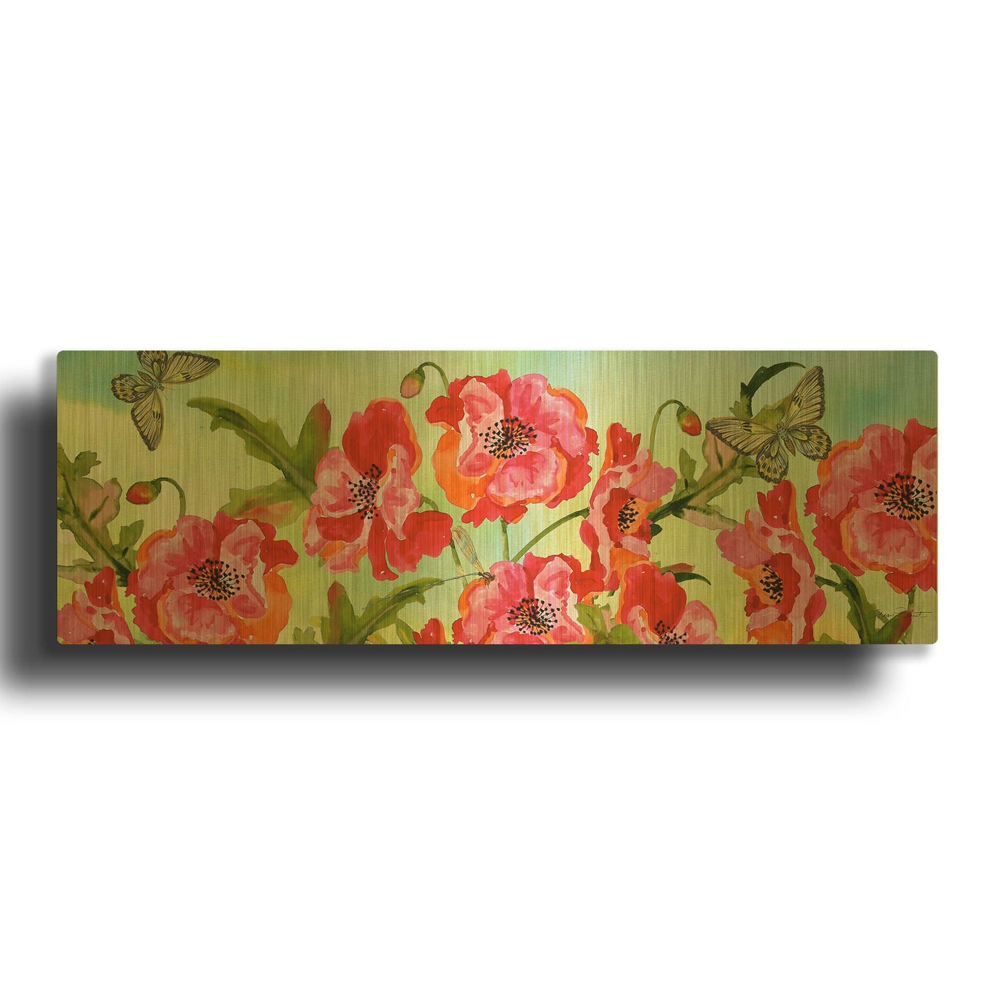 'Bouquet De Fleur' By Jean Plout Gold Metal Wall Art