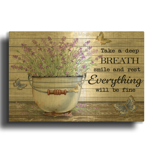 'Bouquets of Inspiration A' By Jean Plout Gold Metal Wall Art