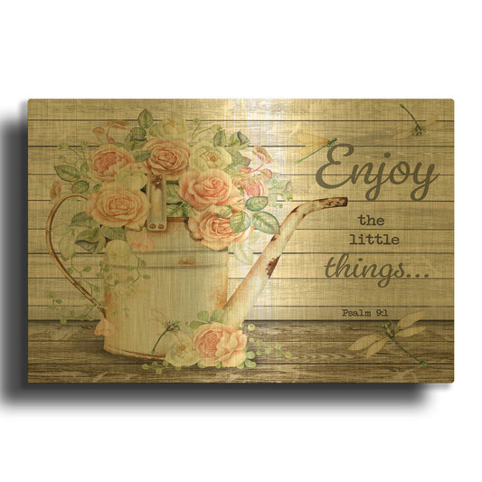 'Bouquets of Inspiration B' By Jean Plout Gold Metal Wall Art
