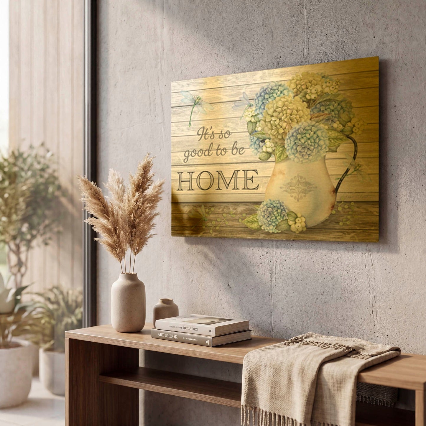 'Bouquets of Inspiration C' By Jean Plout Gold Metal Wall Art
