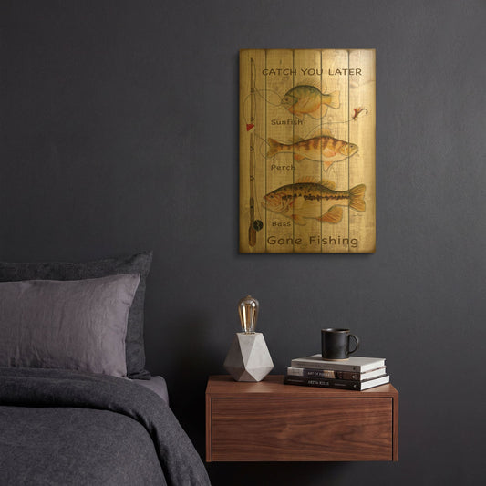 'Catch You Later' By Jean Plout Gold Metal Wall Art