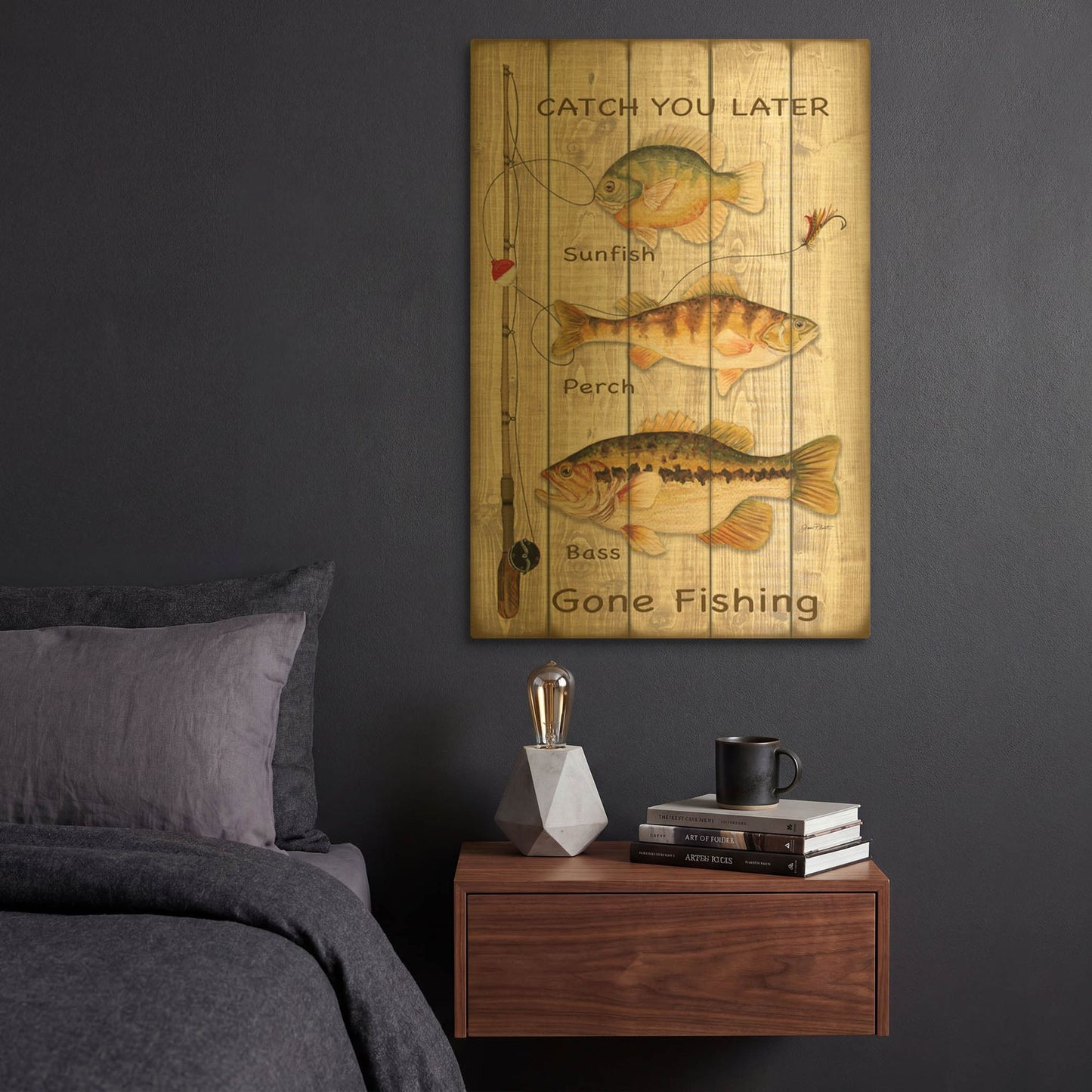 'Catch You Later' By Jean Plout Gold Metal Wall Art