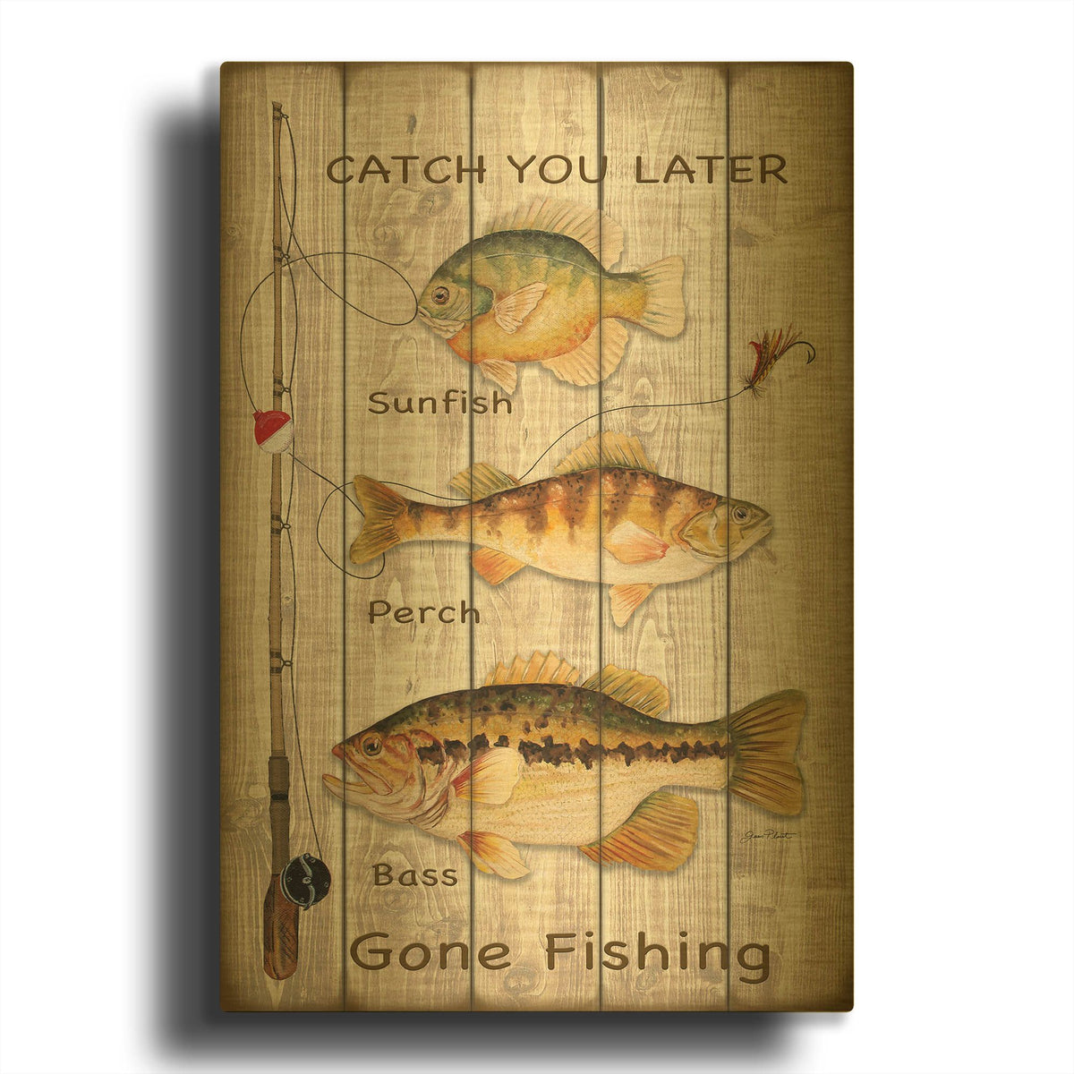 'Catch You Later' By Jean Plout Gold Metal Wall Art