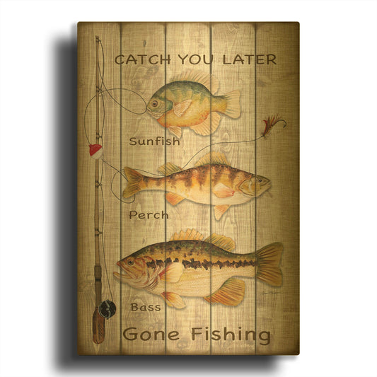 'Catch You Later' By Jean Plout Gold Metal Wall Art