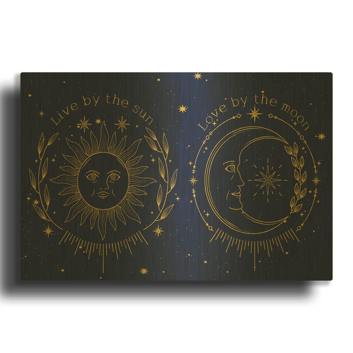 'Celestial Gold B' By Jean Plout Gold Metal Wall Art