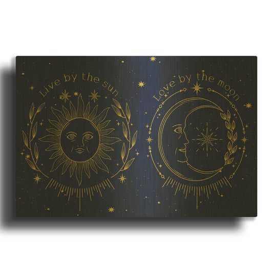 'Celestial Gold B' By Jean Plout Gold Metal Wall Art