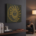'Celestial Gold E' By Jean Plout Gold Metal Wall Art