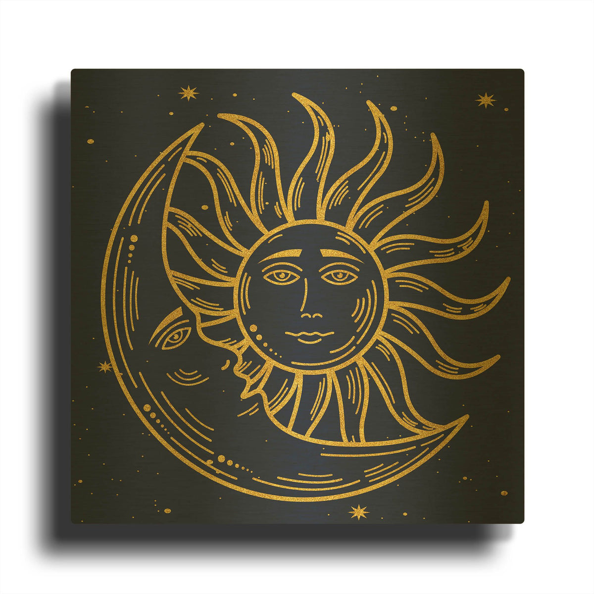 'Celestial Gold E' By Jean Plout Gold Metal Wall Art