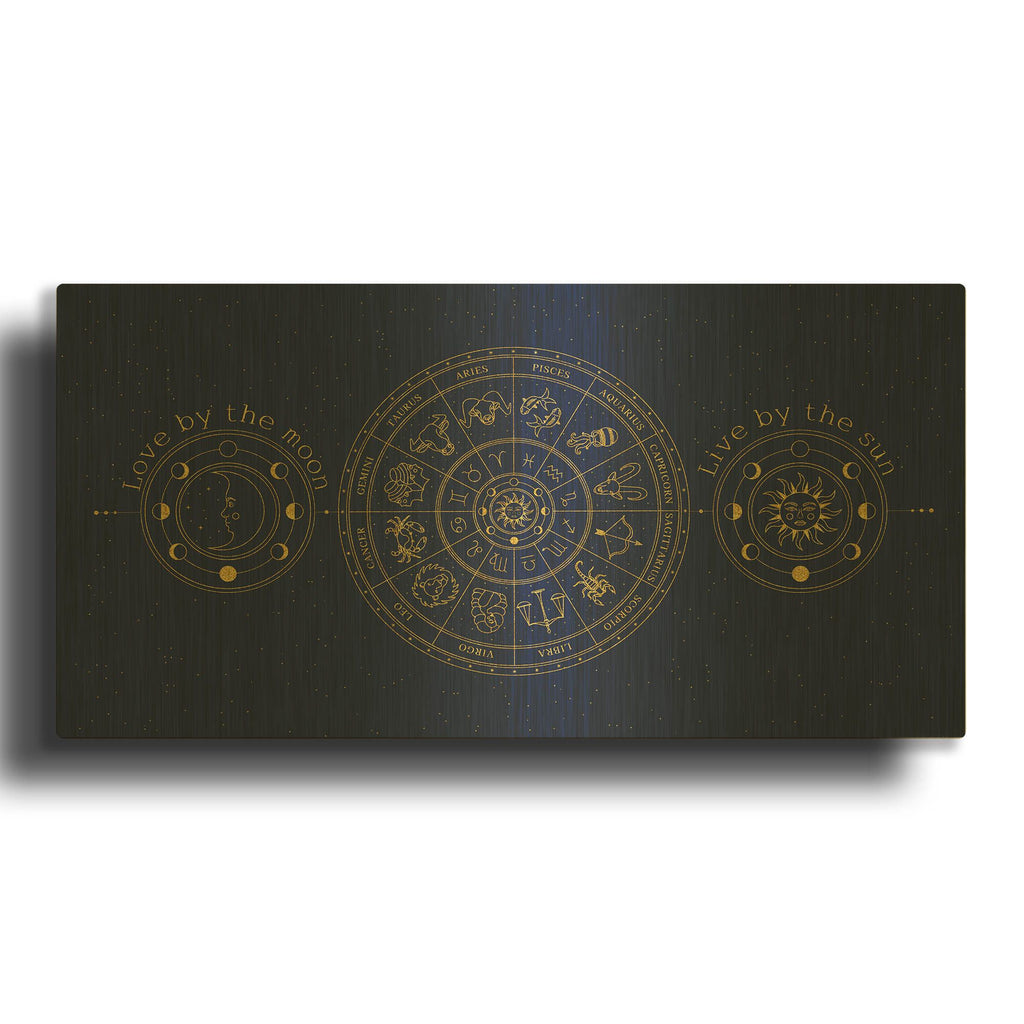 'Celestial Gold G' By Jean Plout Gold Metal Wall Art
