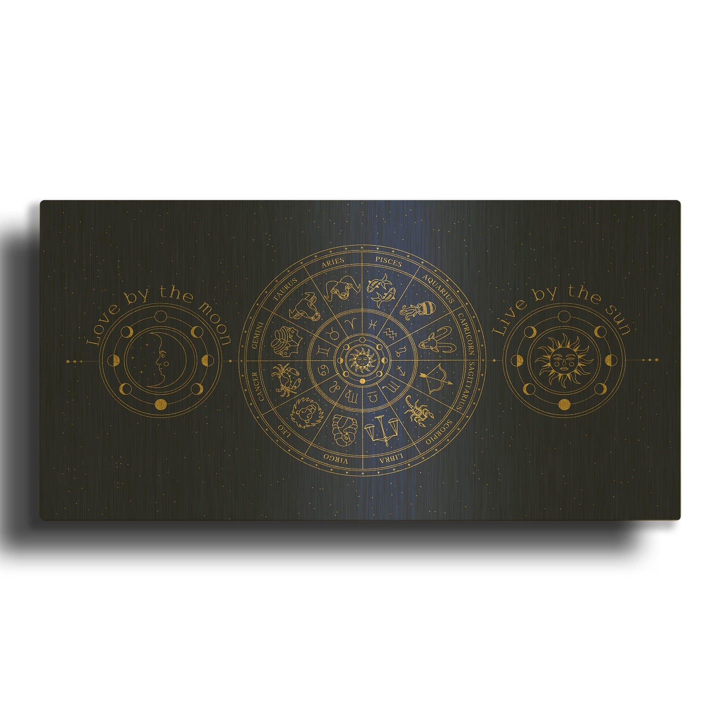 'Celestial Gold G' By Jean Plout Gold Metal Wall Art