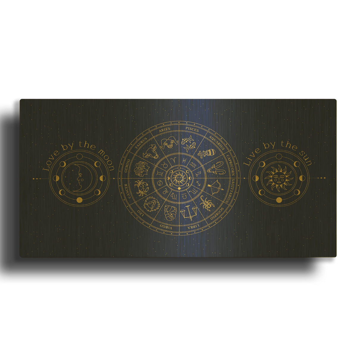 'Celestial Gold G' By Jean Plout Gold Metal Wall Art