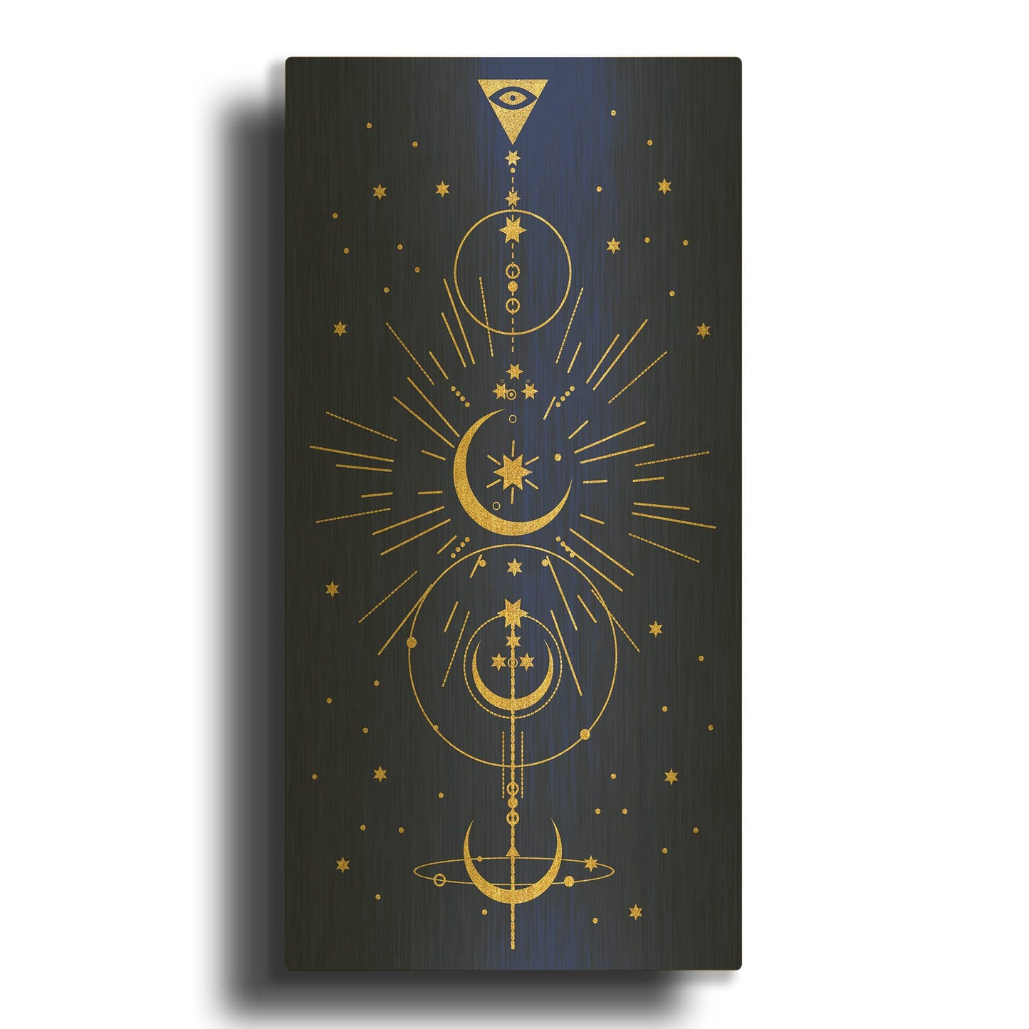 'Celestial Gold H' By Jean Plout Gold Metal Wall Art
