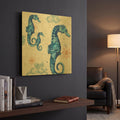 'Coastal Collection B' By Jean Plout Gold Metal Wall Art