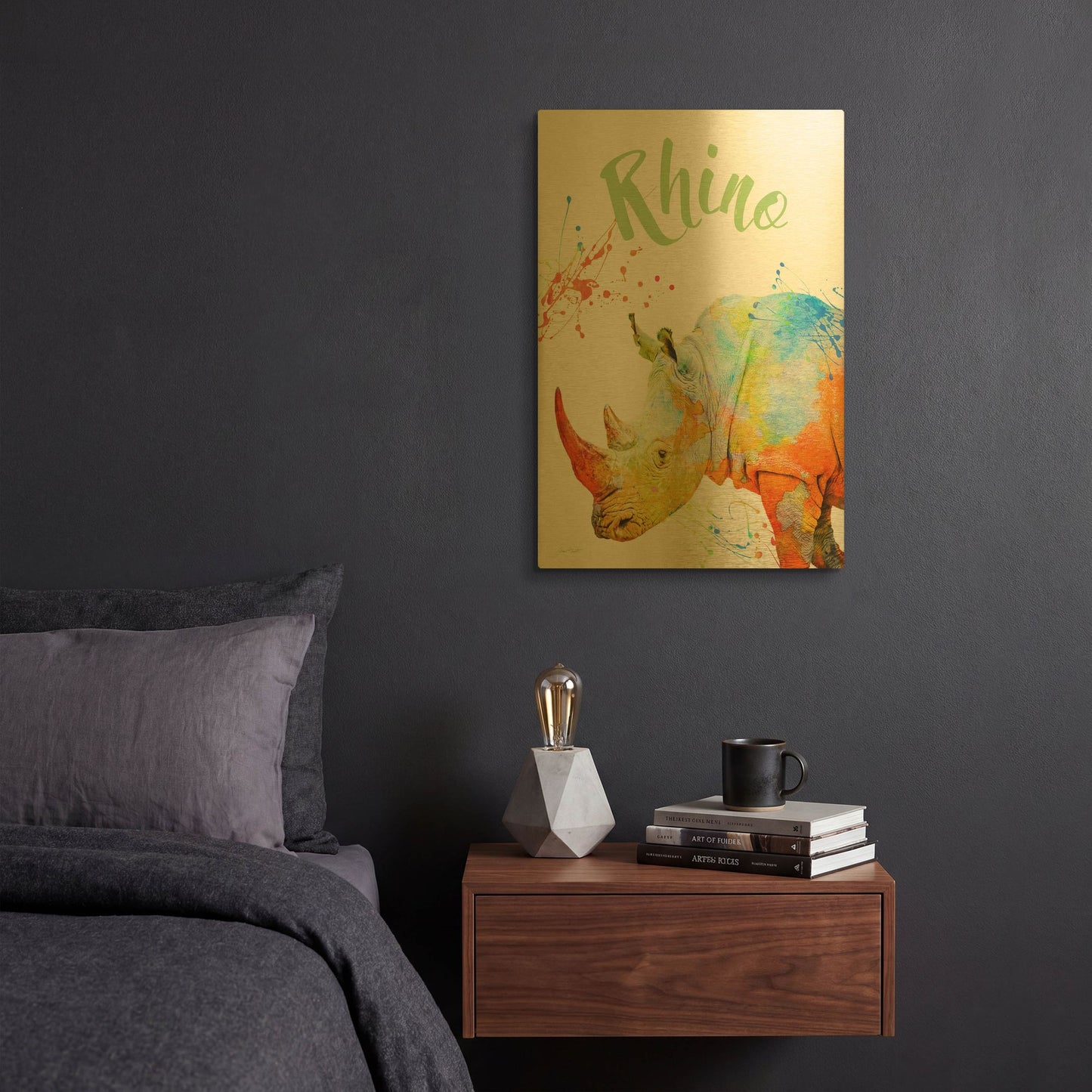 'Colorful Safari Animals B' By Jean Plout Gold Metal Wall Art