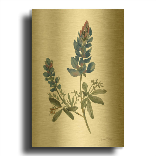 'Desert Flower Bouquet F' By Jean Plout Gold Metal Wall Art