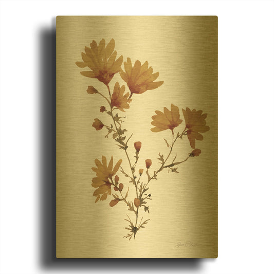 'Desert Flower Bouquet G' By Jean Plout Gold Metal Wall Art