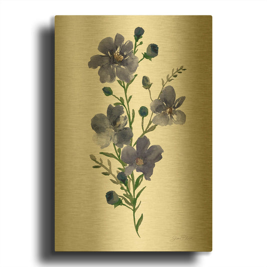'Desert Flower Bouquet H' By Jean Plout Gold Metal Wall Art
