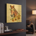 'Fancy Glasses D' By Jean Plout Gold Metal Wall Art