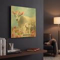 'Farm Animal Beauties B' By Jean Plout Gold Metal Wall Art
