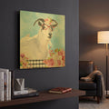 'Farm Animal Beauties C' By Jean Plout Gold Metal Wall Art