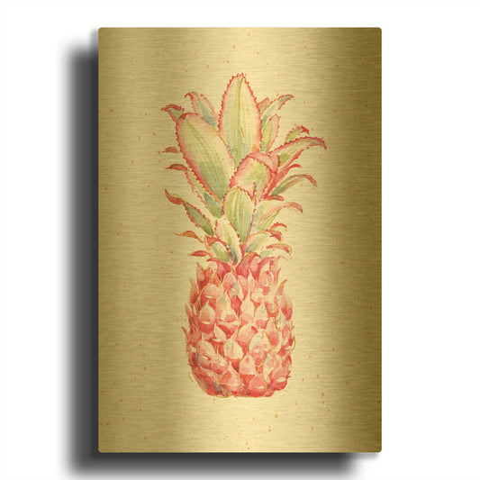 'Gracefully Pink XI' By Lisa Audit Gold Metal Wall Art