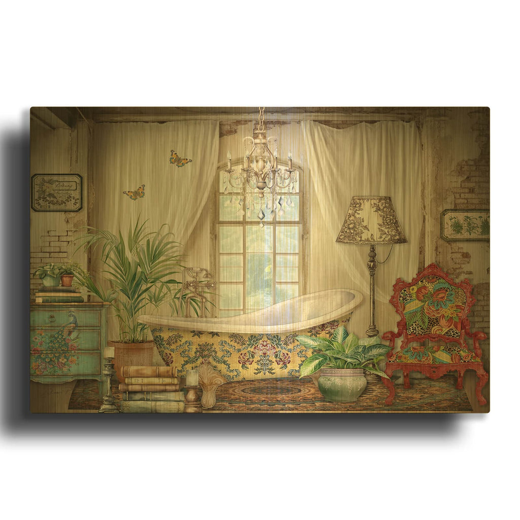 'Shabby Chic Room Decor C' By Jean Plout Gold Metal Wall Art