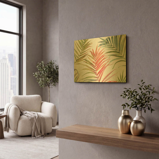 'Tropical Blush IV' By Lisa Audit Gold Metal Wall Art