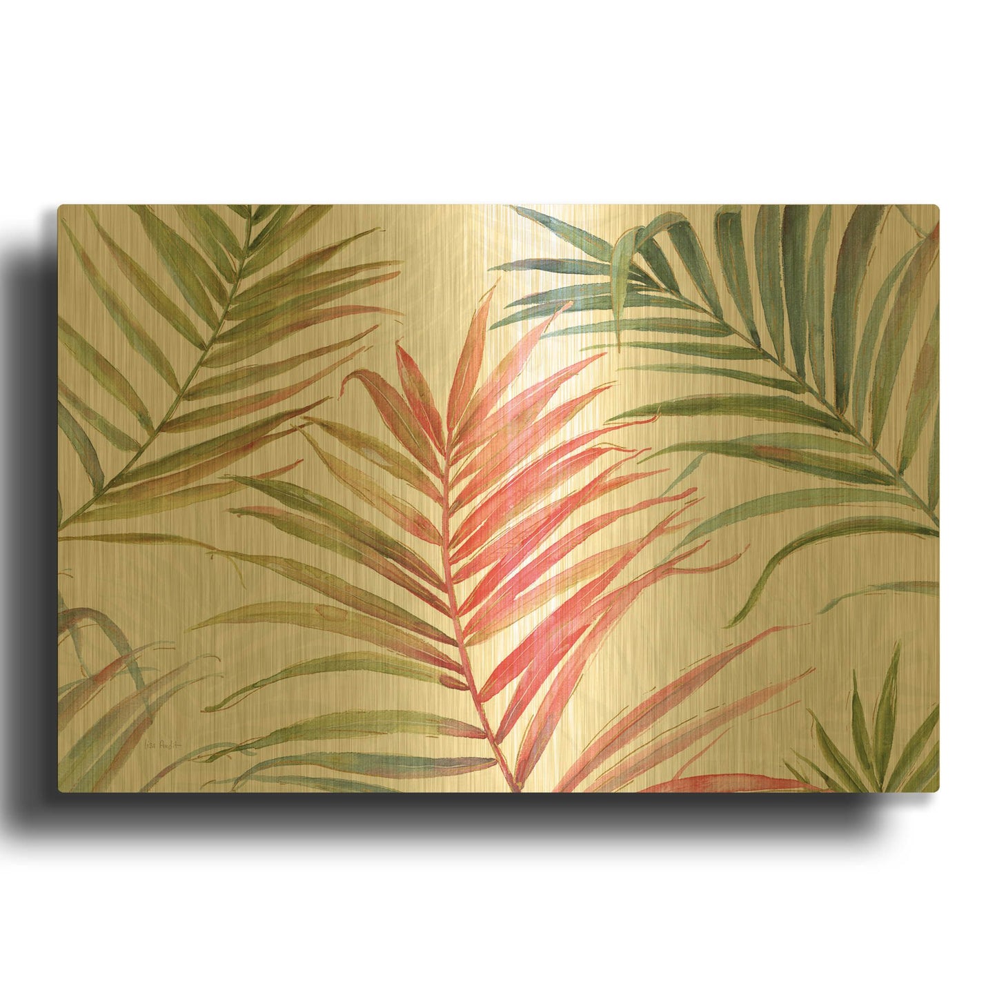 'Tropical Blush IV' By Lisa Audit Gold Metal Wall Art