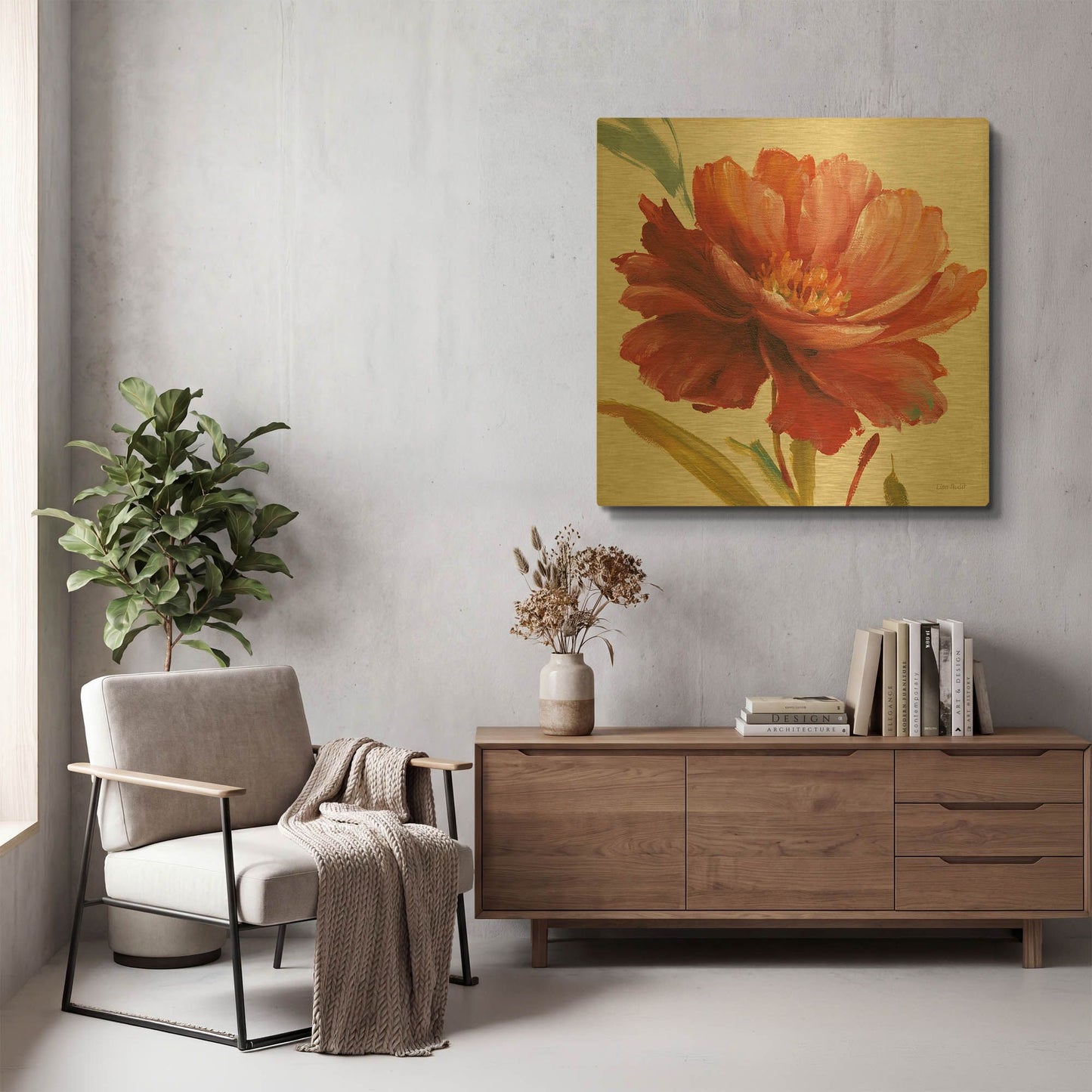 'Dancing Colors I' By Lisa Audit Gold Metal Wall Art