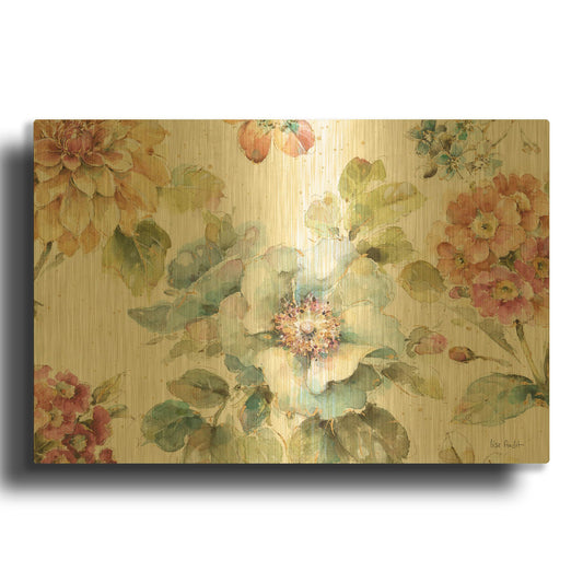 'Country Bloom I' By Lisa Audit Gold Metal Wall Art