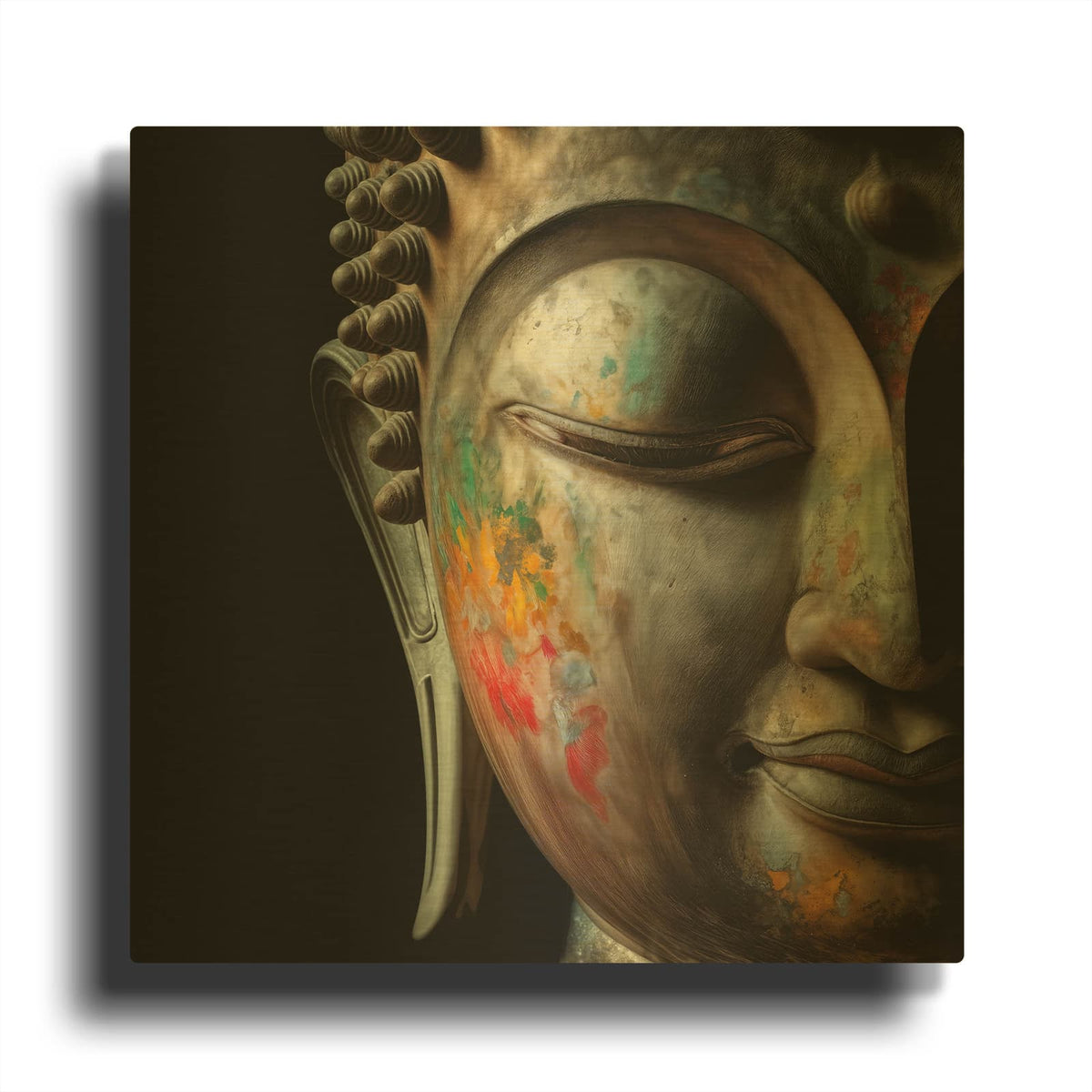 'Budha 1' By Rey Klimt Gold Metal Wall Art