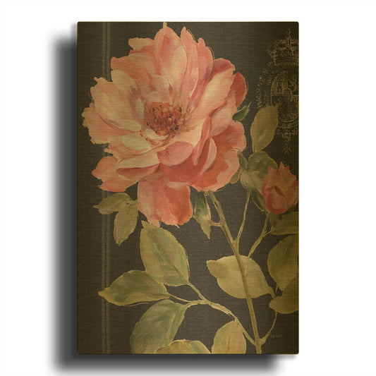 'Harmonious Rose Black' By Lisa Audit Gold Metal Wall Art