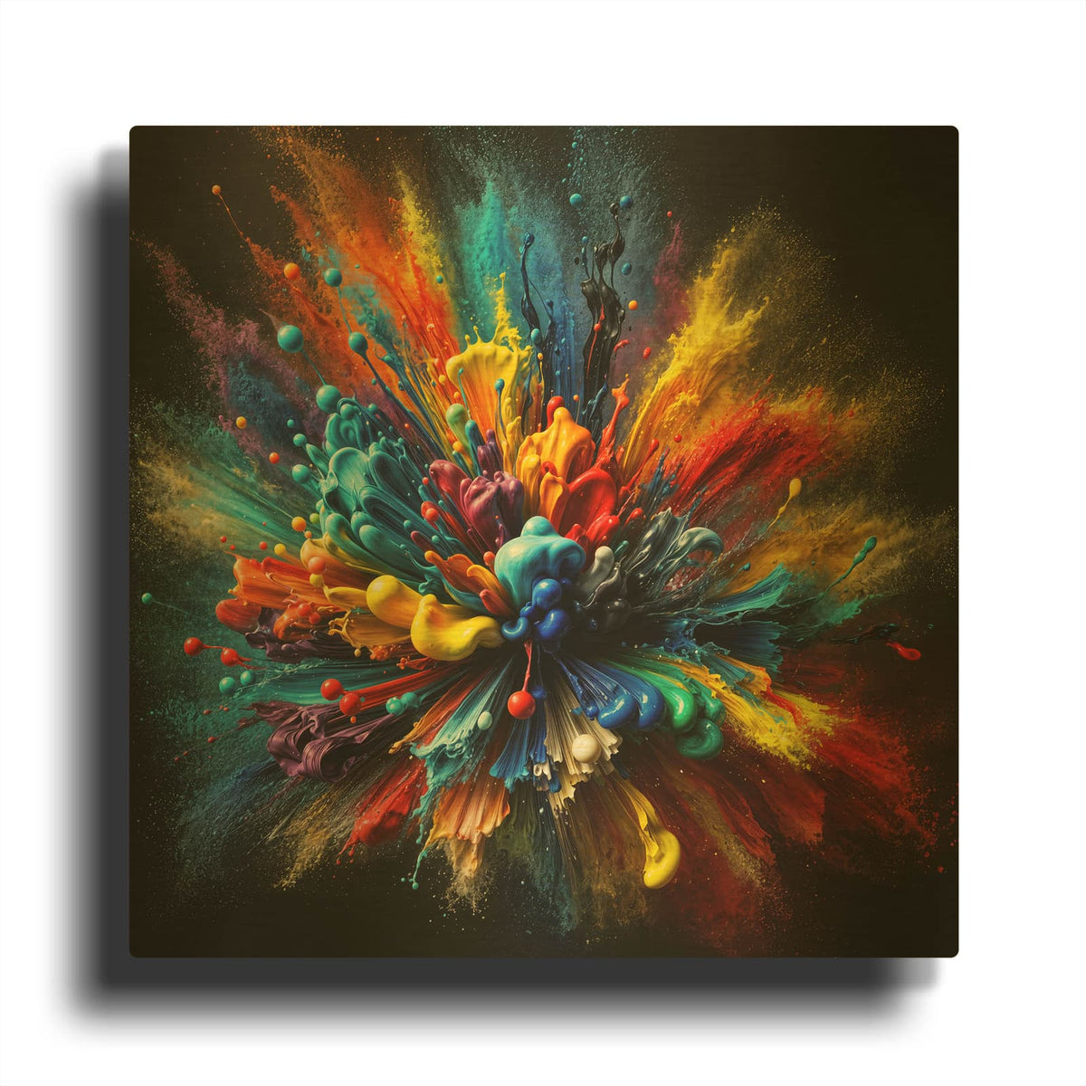 'Color Burst 3' By Rey Klimt Gold Metal Wall Art