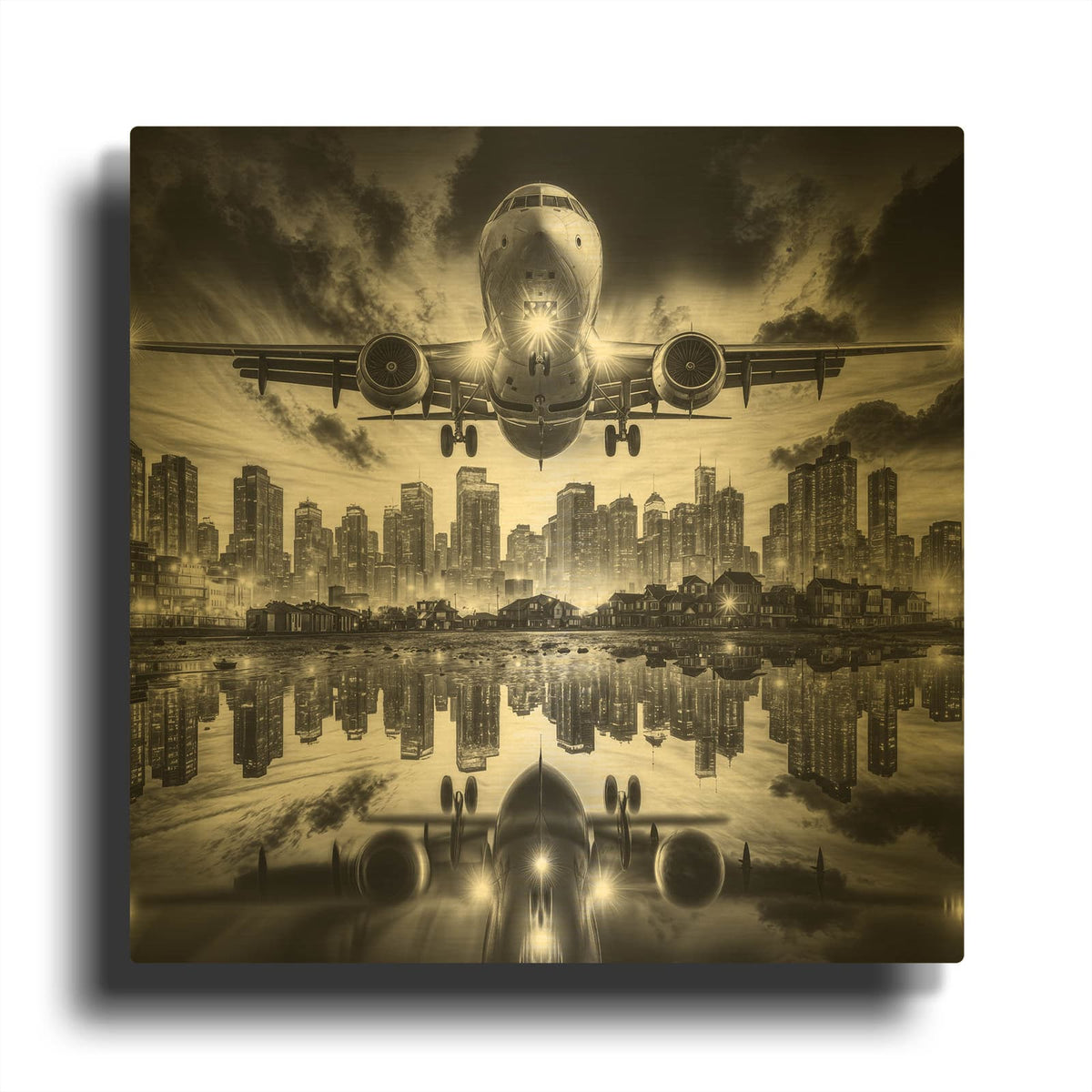 'Fly Away' By Rey Klimt Gold Metal Wall Art
