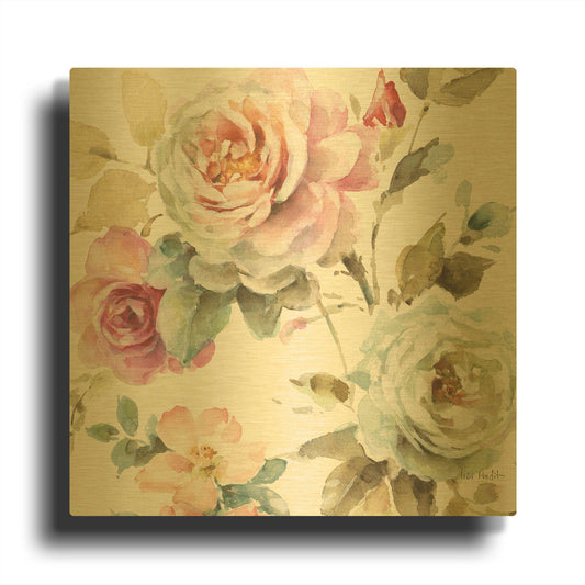 'Beautiful Romance V' By Lisa Audit Gold Metal Wall Art