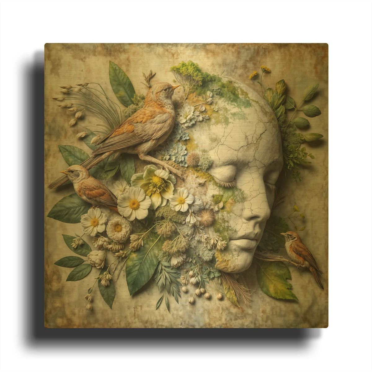 'Surreal Life' By Rey Klimt Gold Metal Wall Art