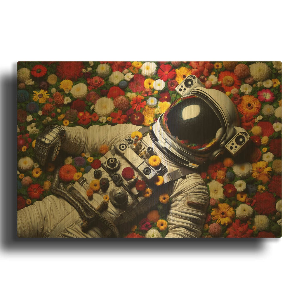 'Taking a Break' By Rey Klimt Gold Metal Wall Art