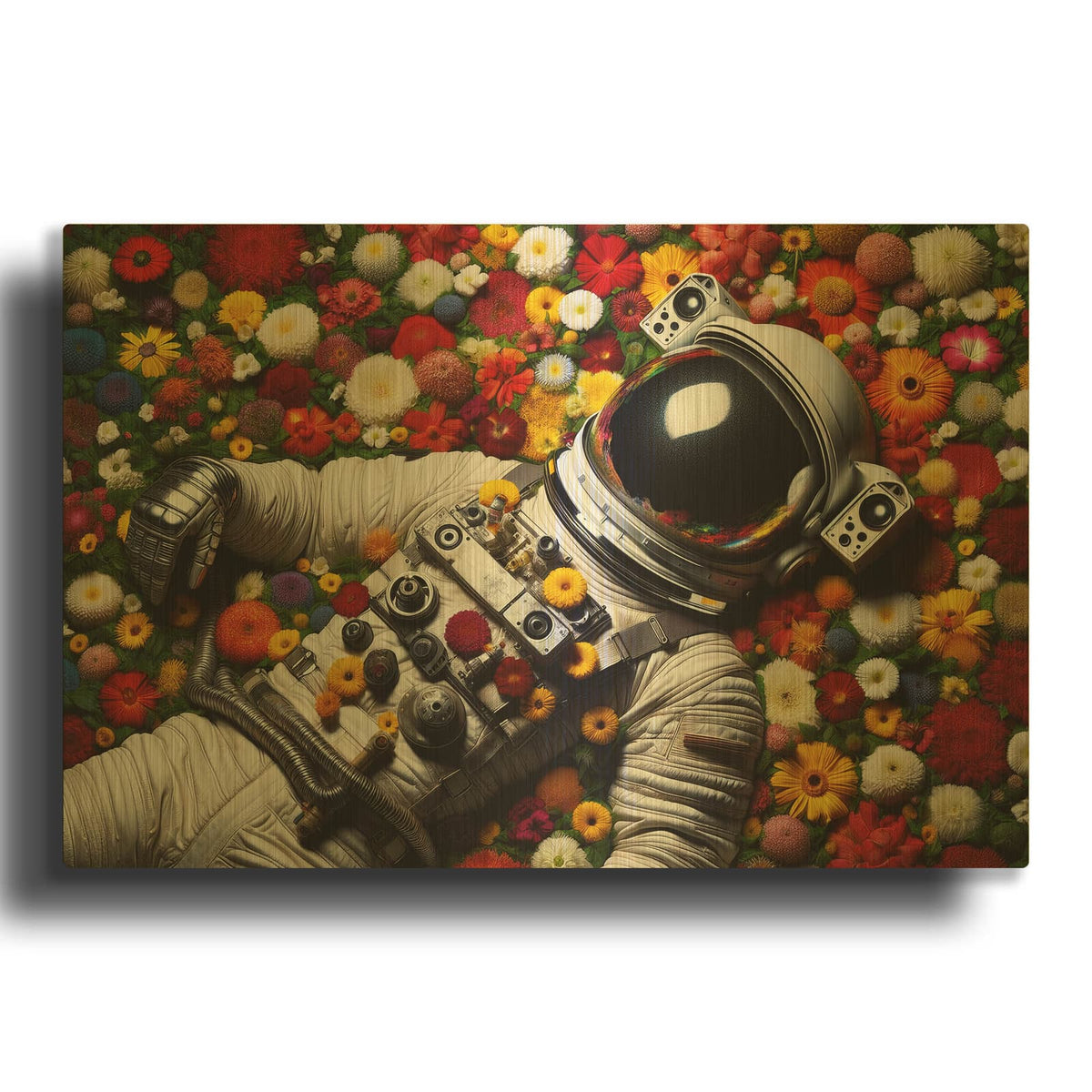 'Taking a Break' By Rey Klimt Gold Metal Wall Art