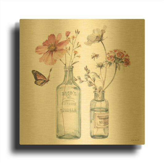 'A Country Weekend X' By Lisa Audit Gold Metal Wall Art