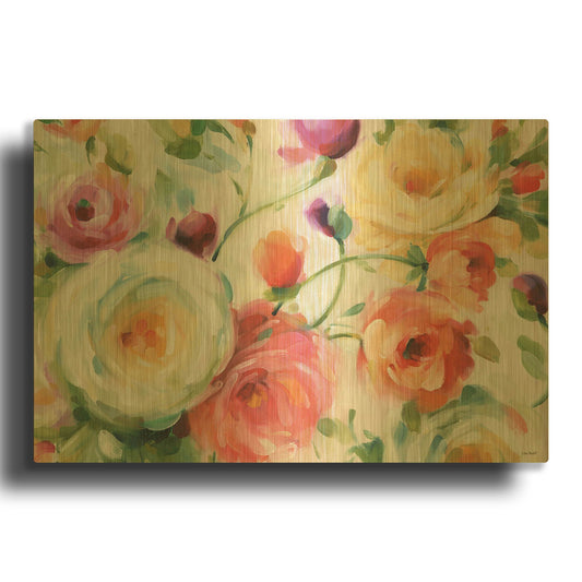 'Florabundance I' By Lisa Audit Gold Metal Wall Art