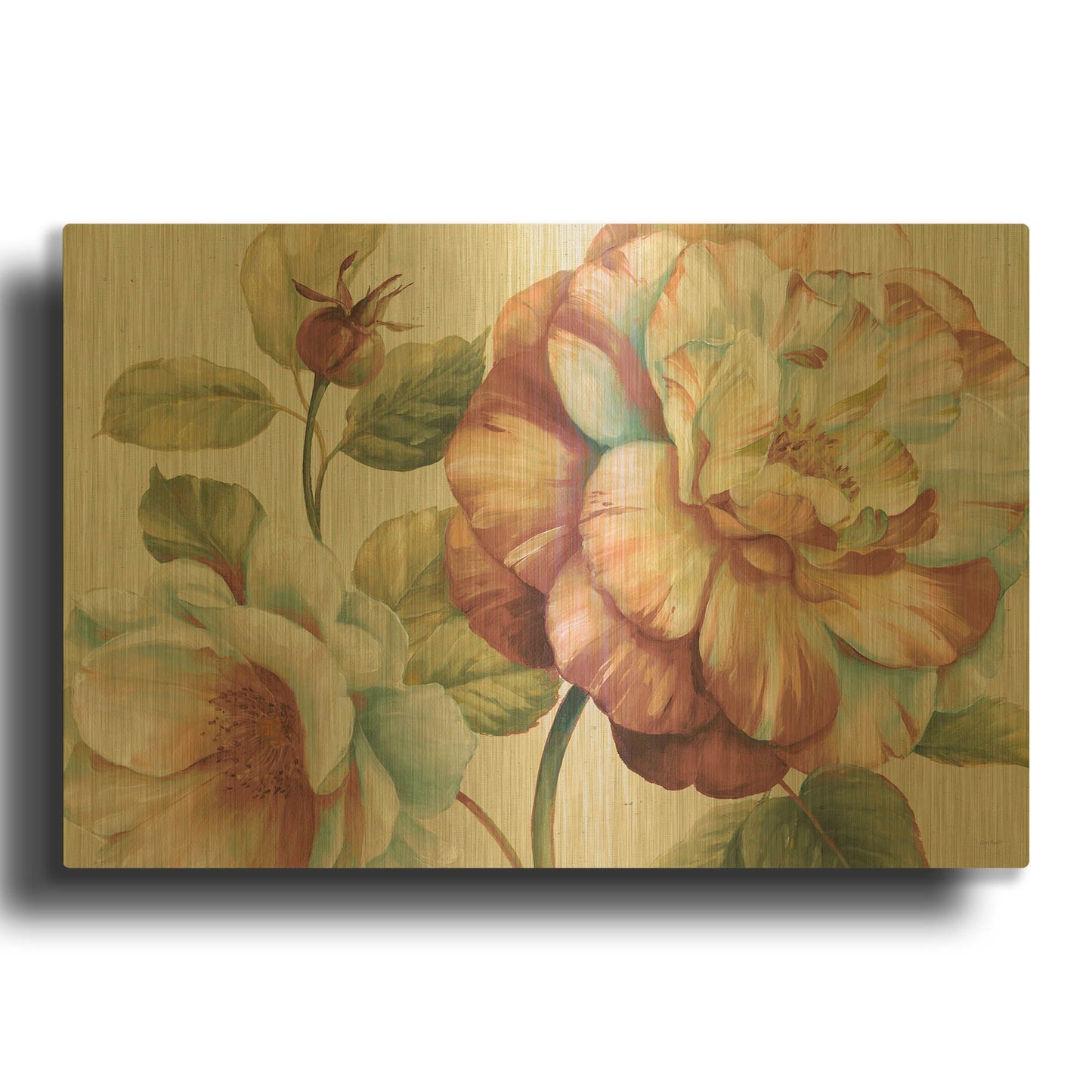 'Romantic Afternoon Light II' By Lisa Audit Gold Metal Wall Art